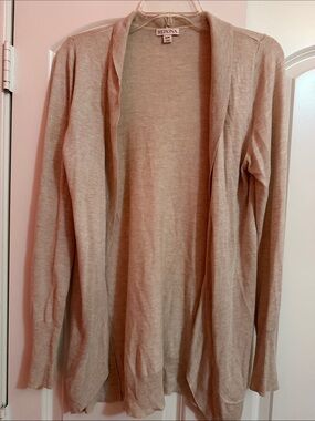 Merona Open-Front Lightweight Cardigan — Beige